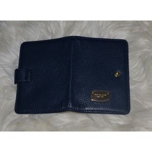 Michael Kors Jet Set‎ Passport Case Navy Blue Leather - Card wallet Pre-Owned